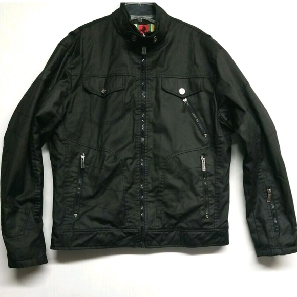 Rey Latino Black Jacket Coat Lined Size EG (Extra Large) - Picture 1 of 16